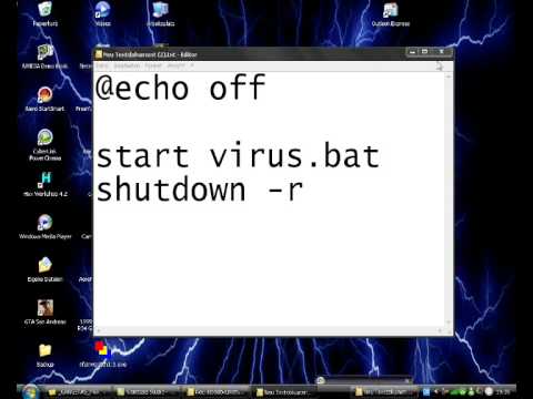 create a virus in notepad